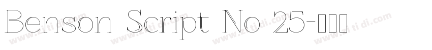 Benson Script No 25字体转换
